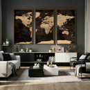 World Map Canvas Print – Detailed Map of the World Wall Art