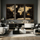 Extra Large World Map Canvas Print – Detailed Map Classic