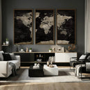 Detailed World Map Wall Art Print - Large Framed World Map