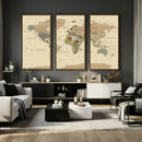 Extra Large World Map Canvas Print – Detailed Map of the by MyGreatCanvas | Canvas Wall Art Prints | Photo Prints & Wall Decor