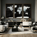 World Map Canvas Print – Framed Push Pin Wall Art, Color by MyGreatCanvas | Canvas Wall Art Prints | Photo Prints & Wall Decor