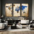 World Map Canvas Print – Colorful Abstract Travel Map, by MyGreatCanvas | Canvas Wall Art Prints | Photo Prints & Wall Decor