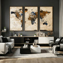 World Map Canvas Print – Framed Travel Map Wall Art for by MyGreatCanvas | Canvas Wall Art Prints | Photo Prints & Wall Decor