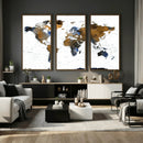 World Map Wall Art Canvas Print, Modern Decorative Framed by MyGreatCanvas | Canvas Wall Art Prints | Photo Prints & Wall Decor