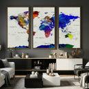 Vintage World Map Canvas Wall Art – Framed Travel Map with by MyGreatCanvas | Canvas Wall Art Prints | Photo Prints & Wall Decor