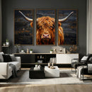 Highland Cow Wall Art Canvas Print, Rustic Farm Animal by MyGreatCanvas | Canvas Wall Art Prints | Photo Prints & Wall Decor