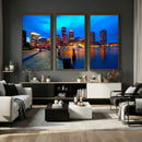 Boston Wall Art Canvas Print, Boston City Downtown Night by MyGreatCanvas | Canvas Wall Art Prints | Photo Prints & Wall Decor