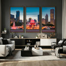 Chicago Wall Art Canvas Print - Chicago City Downtown Night by MyGreatCanvas | Canvas Wall Art Prints | Photo Prints & Wall Decor