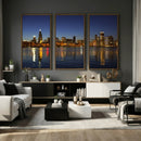 Chicago Wall Art Canvas Print - Chicago City Downtown Night by MyGreatCanvas | Canvas Wall Art Prints | Photo Prints & Wall Decor