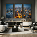 Chicago Wall Art Canvas Print - Chicago City Downtown Night by MyGreatCanvas | Canvas Wall Art Prints | Photo Prints & Wall Decor