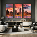 Chicago Wall Art Canvas Print - Chicago City Downtown Night by MyGreatCanvas | Canvas Wall Art Prints | Photo Prints & Wall Decor