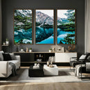 Alpine Mountain Lake Wall Art Canvas Print – Turquoise by MyGreatCanvas | Canvas Wall Art Prints | Photo Prints & Wall Decor