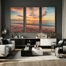 Sunset Beach Wall Art Canvas Print – Soft Coastal by MyGreatCanvas | Canvas Wall Art Prints | Photo Prints & Wall Decor
