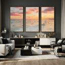 Sunset Beach Wall Art Canvas Print – Soft Coastal by MyGreatCanvas | Canvas Wall Art Prints | Photo Prints & Wall Decor
