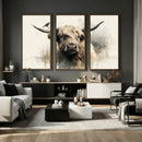 Abstract Highland Cow Wall Art Canvas Print, Rustic Farm by MyGreatCanvas | Canvas Wall Art Prints | Photo Prints & Wall Decor
