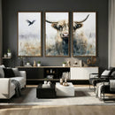 Abstract Highland Cow Animal Wall Art Canvas Print by MyGreatCanvas | Canvas Wall Art Prints | Photo Prints & Wall Decor