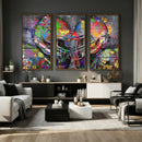 Graffiti Football Helmets Wall Art Canvas Print, Urban by MyGreatCanvas | Canvas Wall Art Prints | Photo Prints & Wall Decor
