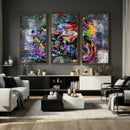 Graffiti Motorcycle Wall Art Canvas Print, Urban Street Art by MyGreatCanvas | Canvas Wall Art Prints | Photo Prints & Wall Decor