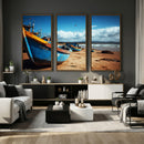 Fishing Boats Wall Art Canvas Print, Coastal Boat Beach by MyGreatCanvas | Canvas Wall Art Prints | Photo Prints & Wall Decor