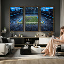 Detroit Lions Stadium Wall Art Canvas Print, Football Field