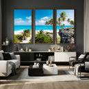 Tropical Beach Wall Art Canvas Print, Palm Tree Ocean by MyGreatCanvas | Canvas Wall Art Prints | Photo Prints & Wall Decor