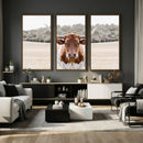 Texas Longhorn Bull Wall Art Canvas Print, Rustic Western by MyGreatCanvas | Canvas Wall Art Prints | Photo Prints & Wall Decor