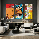 Basquiat Style Bull Graffiti Wall Art Canvas Print, Street by MyGreatCanvas | Canvas Wall Art Prints | Photo Prints & Wall Decor