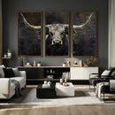 Rustic Longhorn Bull Wall Art Canvas Print – Vintage Western by MyGreatCanvas | Canvas Wall Art Prints | Photo Prints & Wall Decor