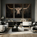 Vintage Longhorn Bull Wall Art Canvas Print – Rustic Western by MyGreatCanvas | Canvas Wall Art Prints | Photo Prints & Wall Decor
