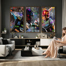 Graffiti Baseball Player Street Art Wall Art Canvas Print