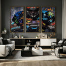 Graffiti American Football Player Street Art Wall Art Canvas by MyGreatCanvas | Canvas Wall Art Prints | Photo Prints & Wall Decor