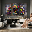 Graffiti American Football Helmet Street Art Wall Art Canvas