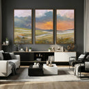 Mountain Sunset Wall Art Canvas Print Vintage Landscape by MyGreatCanvas | Canvas Wall Art Prints | Photo Prints & Wall Decor