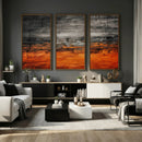 Black Orange Abstract Wall Art Canvas Print Modern Textured by MyGreatCanvas | Canvas Wall Art Prints | Photo Prints & Wall Decor