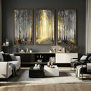 Abstract Birch Forest Wall Art Canvas Print – Modern Gold by MyGreatCanvas | Canvas Wall Art Prints | Photo Prints & Wall Decor