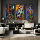 Colorful Heron Wall Art Canvas Print Tropical Bird Abstract by MyGreatCanvas | Canvas Wall Art Prints | Photo Prints & Wall Decor