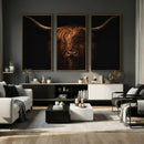 Highland Cow Wall Art Canvas Print – Moody Dark Rustic by MyGreatCanvas | Canvas Wall Art Prints | Photo Prints & Wall Decor