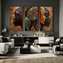 Abstract Afro American Women Wall Art Canvas Print by MyGreatCanvas | Canvas Wall Art Prints | Photo Prints & Wall Decor