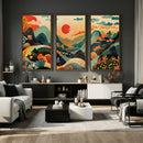 Yayoi Kusama Boho Mountain Landscape Large Wall Art, by MyGreatCanvas | Canvas Wall Art Prints | Photo Prints & Wall Decor