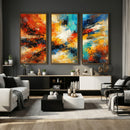 Lyrical Abstract Wall Art Canvas Print, Orange Blue Abstract by MyGreatCanvas | Canvas Wall Art Prints | Photo Prints & Wall Decor
