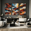 Lyrical Abstrac Wall Art Canvas Print, Orange Blue Abstract by MyGreatCanvas | Canvas Wall Art Prints | Photo Prints & Wall Decor