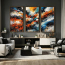 Geometric Abstract Wall Art Canvas Print, Orange Blue by MyGreatCanvas | Canvas Wall Art Prints | Photo Prints & Wall Decor