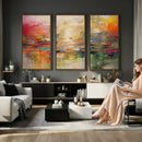 Colorful Abstract Canvas Wall Art — Large Textured Oil by MyGreatCanvas | Canvas Wall Art Prints | Photo Prints & Wall Decor