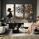 Banksy Butterfly Girl Wall Art Canvas Print, Framed Street by MyGreatCanvas | Canvas Wall Art Prints | Photo Prints & Wall Decor