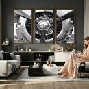 Vintage Propeller Plane Wall Art Canvas Print, Black and by MyGreatCanvas | Canvas Wall Art Prints | Photo Prints & Wall Decor