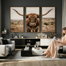 Texas Longhorn Bull Wall Art Canvas Print, Western Farmhouse by MyGreatCanvas | Canvas Wall Art Prints | Photo Prints & Wall Decor