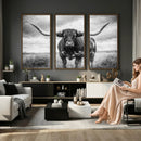 Texas Longhorn Canvas Wall Art Western Bull Desert Moody by MyGreatCanvas | Canvas Wall Art Prints | Photo Prints & Wall Decor