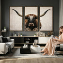 Texas Longhorn Canvas Wall Art Western Bull Desert Moody by MyGreatCanvas | Canvas Wall Art Prints | Photo Prints & Wall Decor