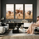 Texas Longhorn Canvas Wall Art, Rustic Farm Animal Photography Print, Farmhouse Country Decor, Western Ranch Art by MyGreatCanvas | Canvas Wall Art Prints | Photo Prints & Wall Decor