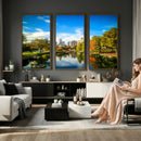 Charlotte Skyline Canvas Wall Art Print – North Carolina Cityscape Photography Print by MyGreatCanvas | Canvas Wall Art Prints | Photo Prints & Wall Decor